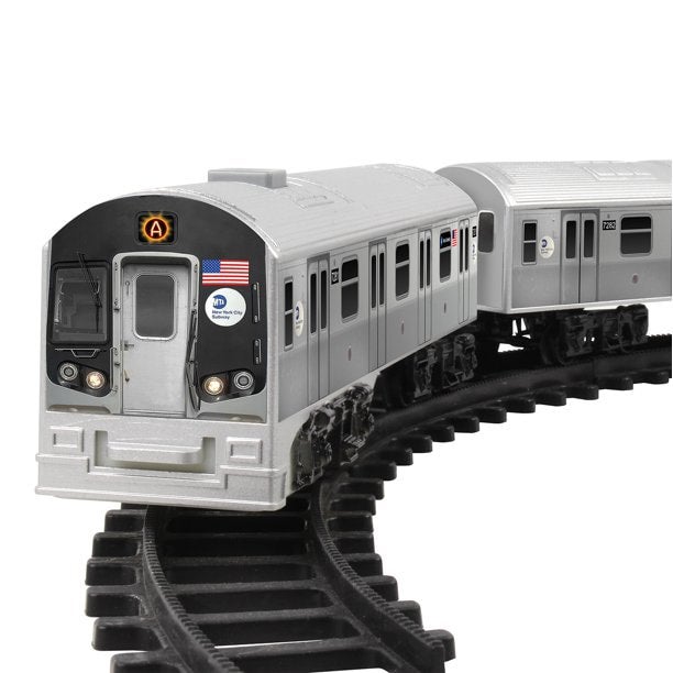 Mta motorized subway train set on sale