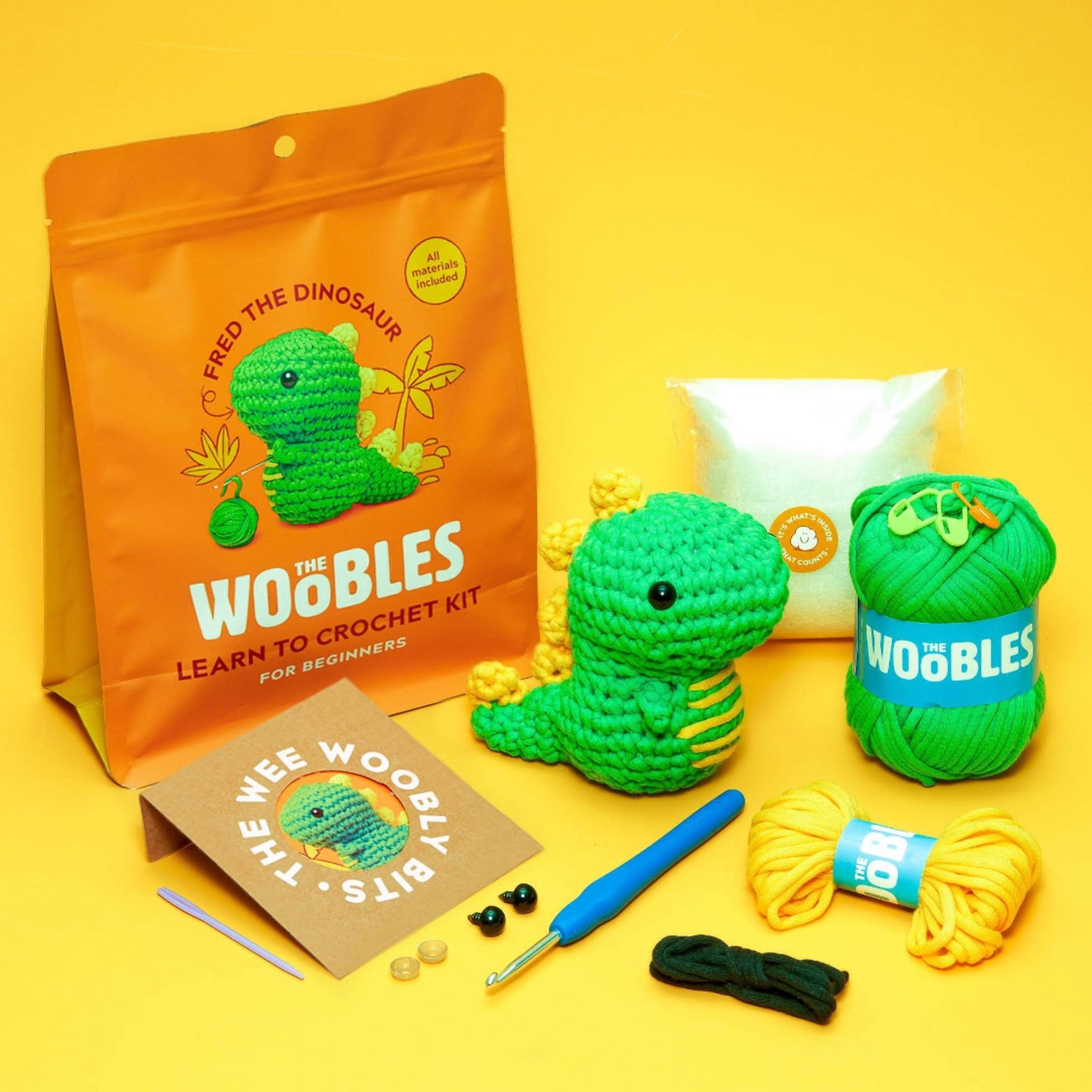 The Woobles - Fred The Dinosaur Beginner Crochet Kit